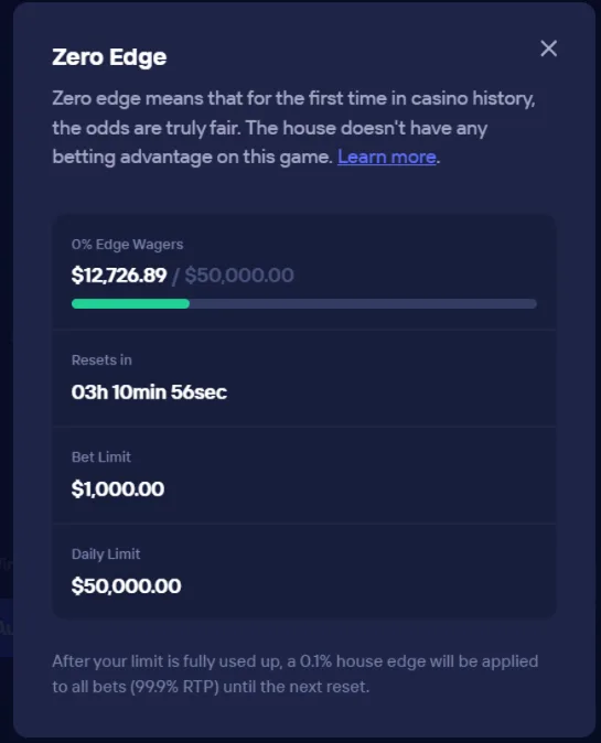 zero edge duel 100% rtp limbo
